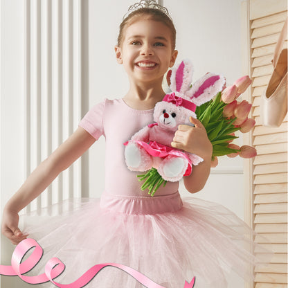SPARKLING PLUSH - ROSE GOLD BUNNY WITH BALLERINA DRESS UP