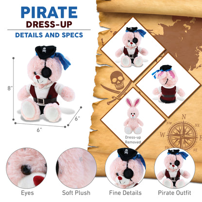 SPARKLING PLUSH - ROSE GOLD BUNNY PIRATE DRESS UP