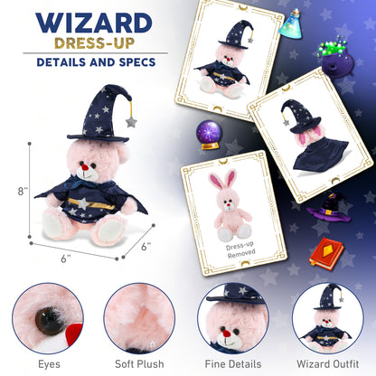 SPARKLING PLUSH - ROSE GOLD BUNNY WIZARD