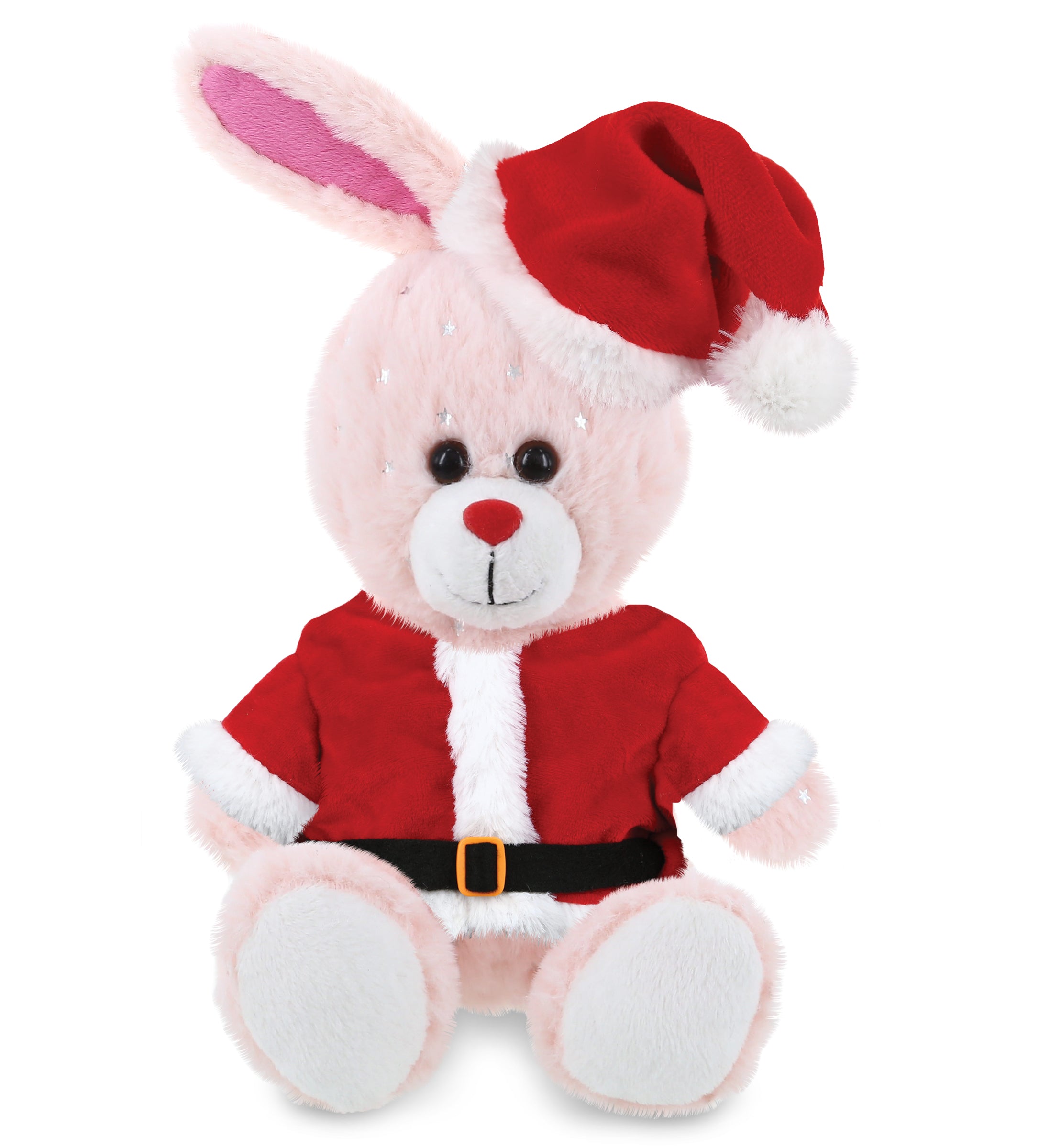 PLUSH SANTA - SPARKLING PLUSH - ROSE GOLD BUNNY