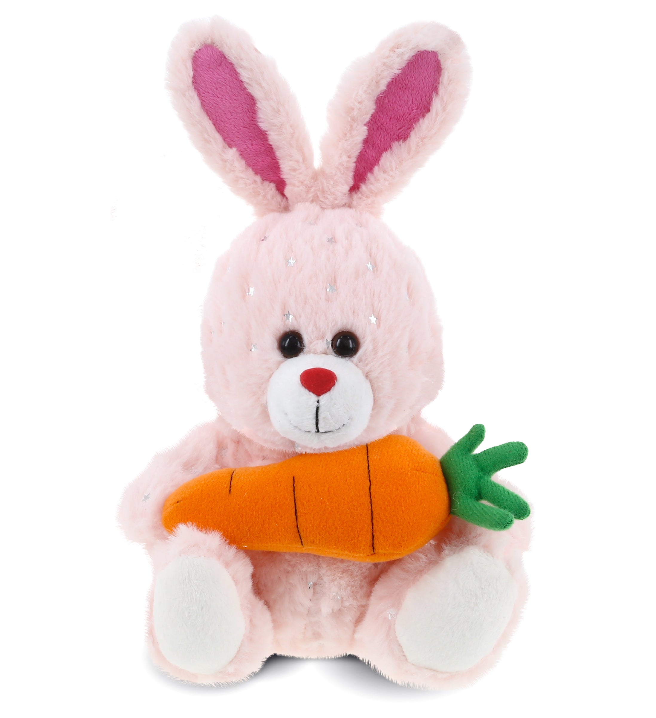 PLUSH CARROT - SPARKLING PLUSH - ROSE GOLD BUNNY