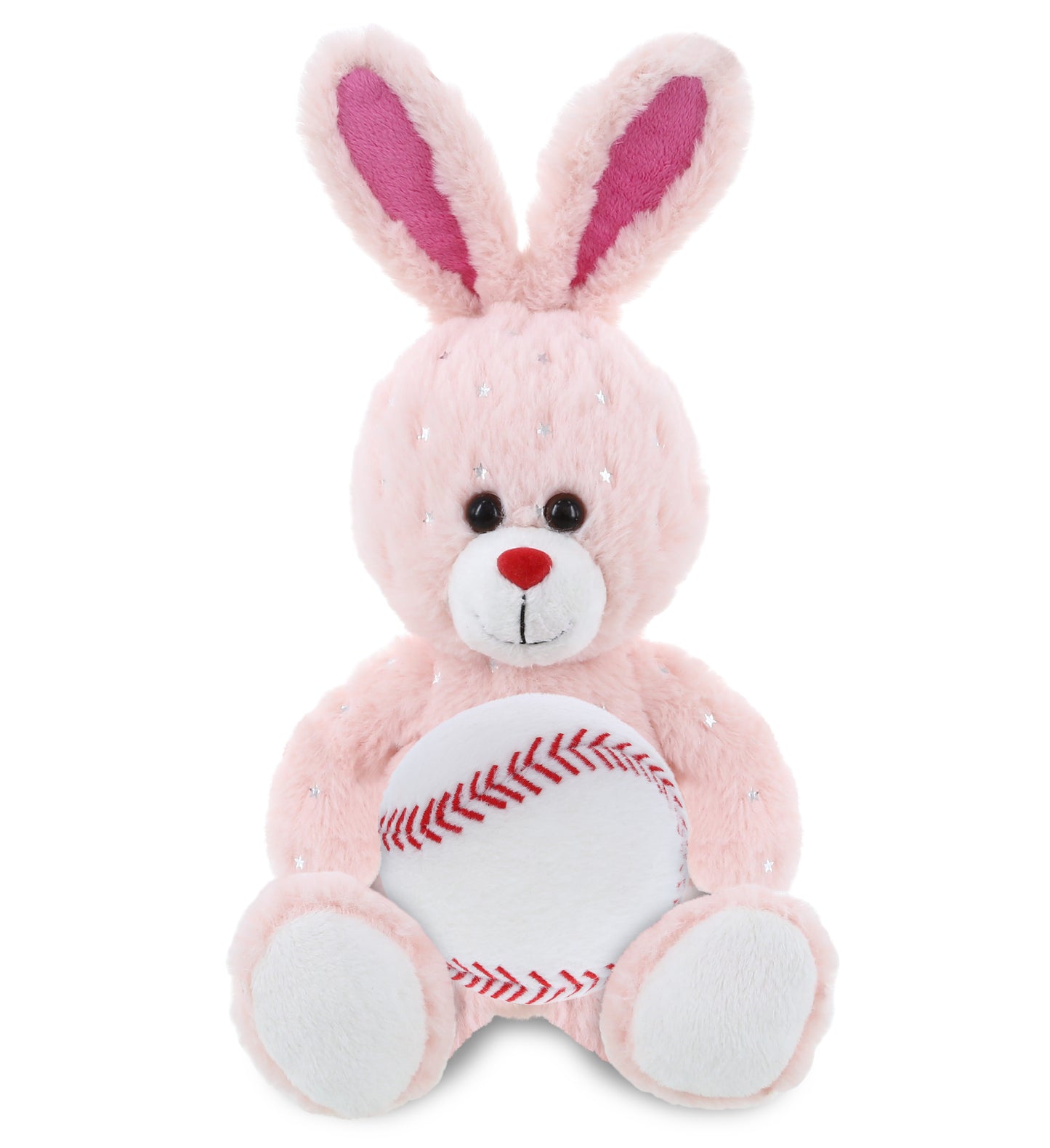 PLUSH BASEBALL - SPARKLING PLUSH - ROSE GOLD BUNNY