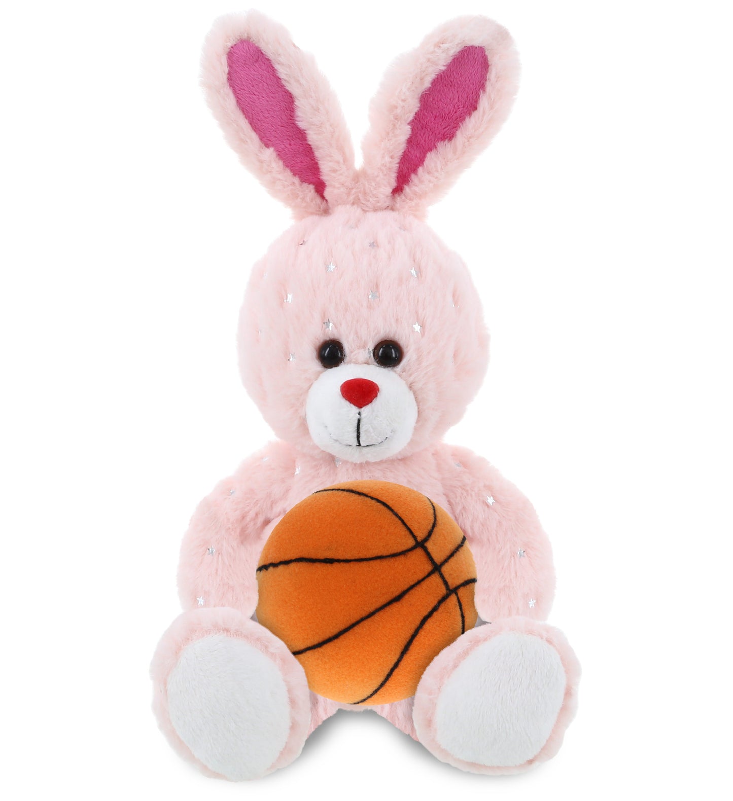 PLUSH BASKETBALL - SPARKLING PLUSH - ROSE GOLD BUNNY
