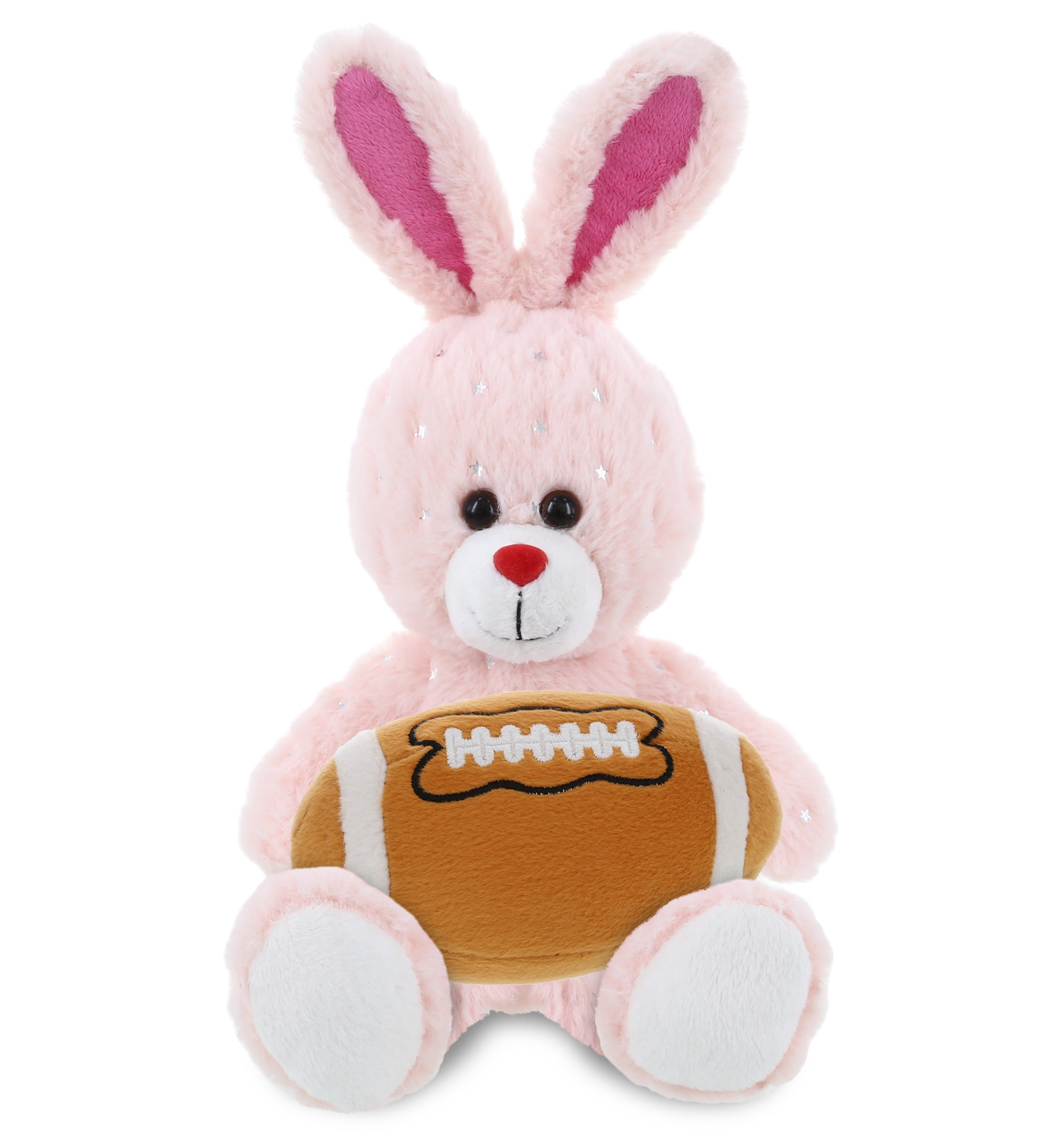 PLUSH FOOTBALL - SPARKLING PLUSH - ROSE GOLD BUNNY