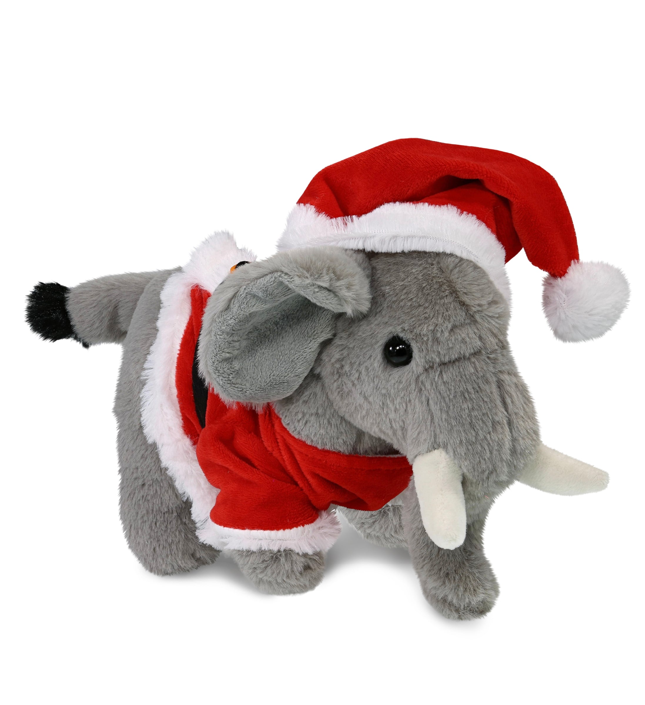 PLUSH SANTA - SUPER-SOFT PLUSH - STANDING ELEPHANT 7.5"