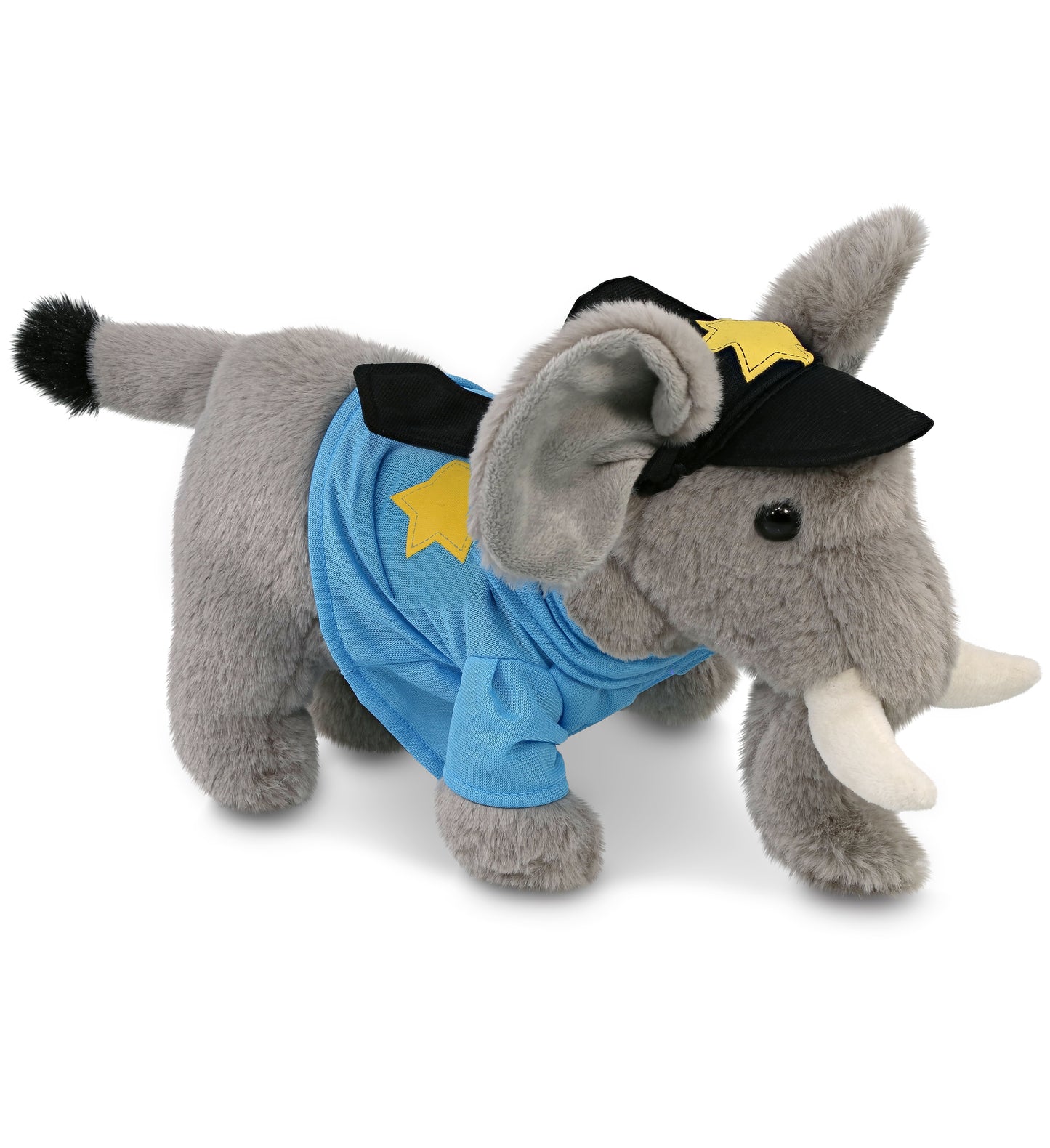 PLUSH POLICE - SUPER-SOFT PLUSH - STANDING ELEPHANT 7.5"
