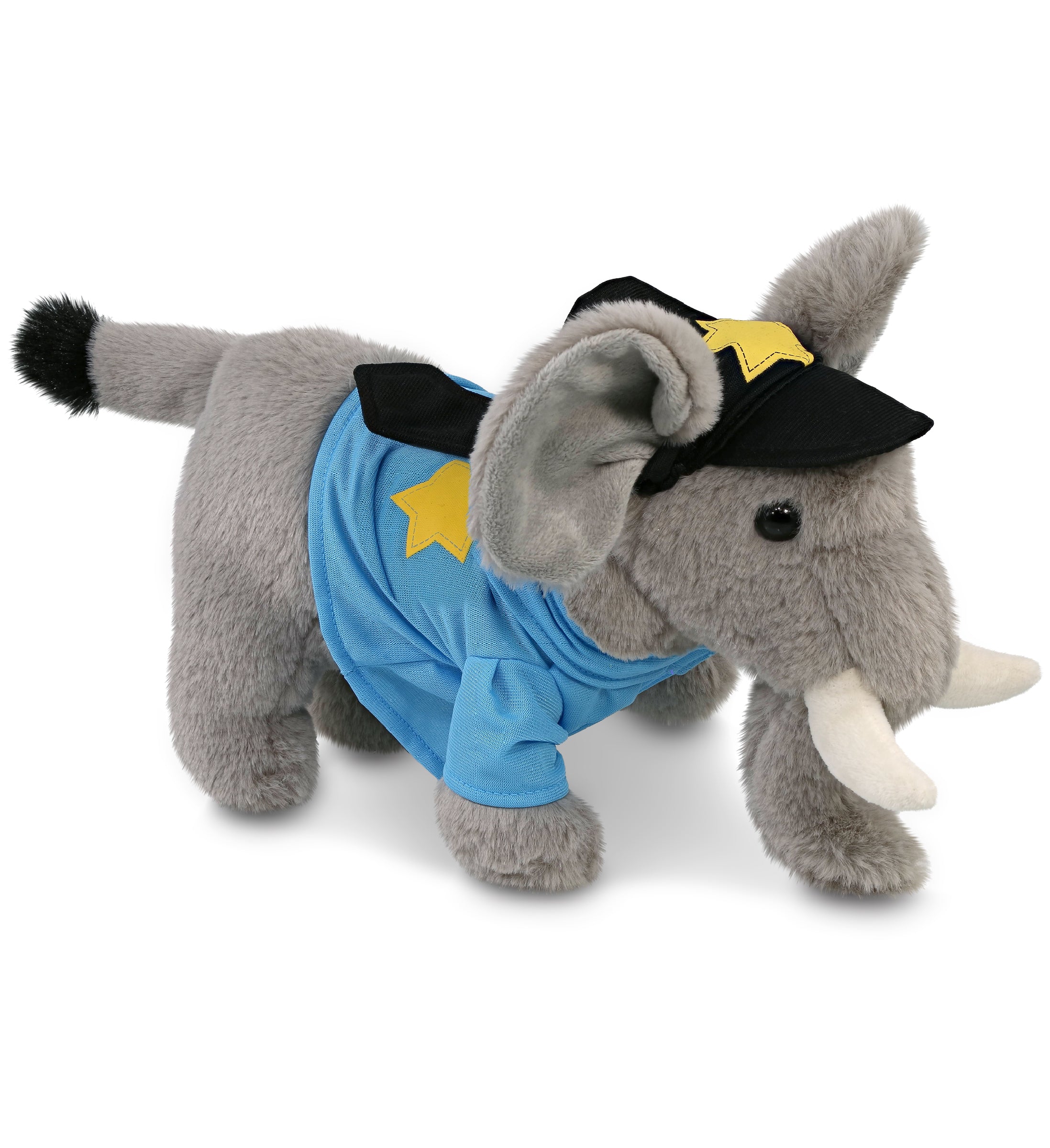 PLUSH POLICE - SUPER-SOFT PLUSH - STANDING ELEPHANT 7.5"