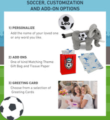 SUPER-SOFT PLUSH - STANDING ELEPHANT 7.5" WITH SOCCER PLUSH