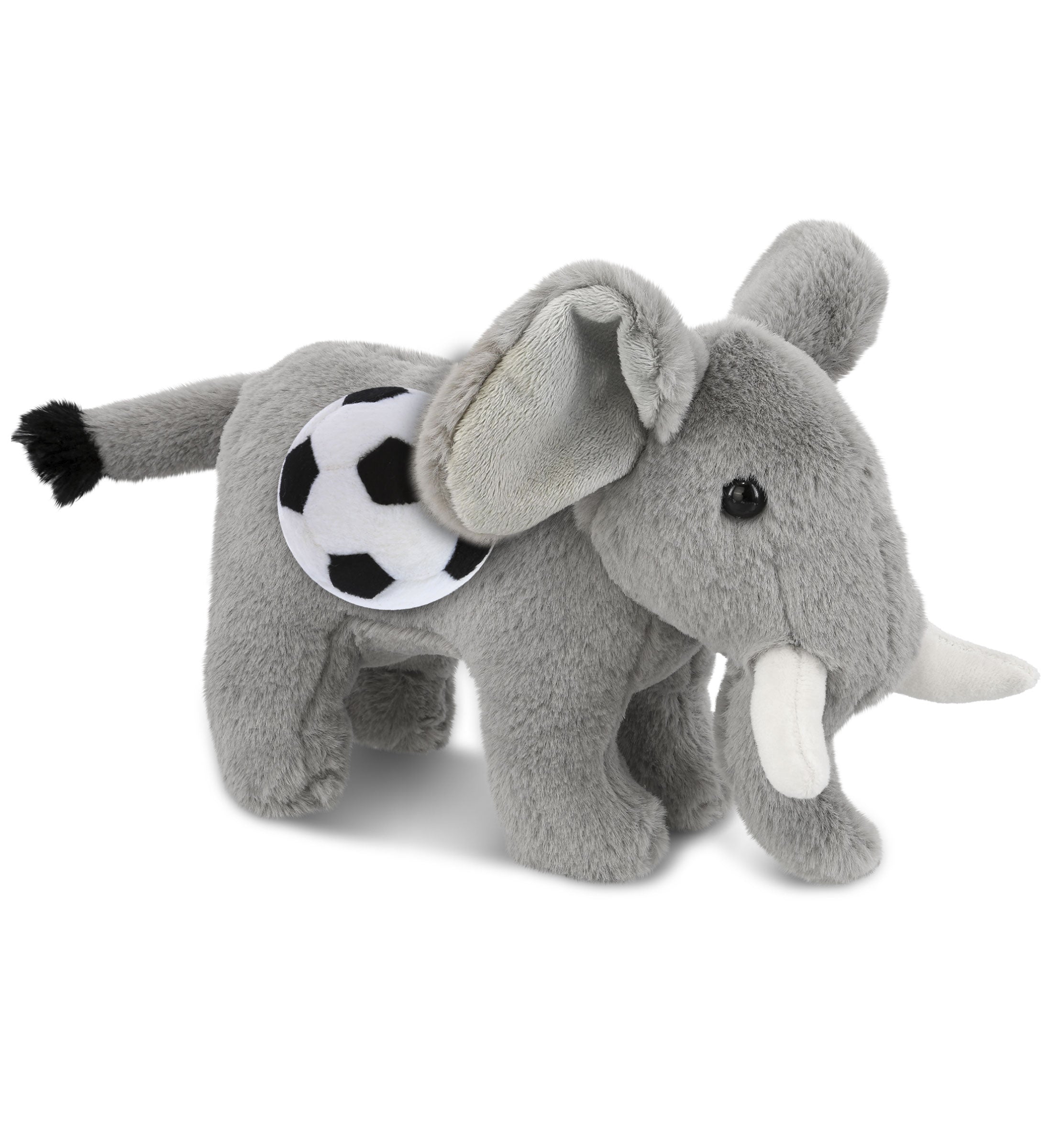 SUPER-SOFT PLUSH - STANDING ELEPHANT 7.5" WITH SOCCER PLUSH