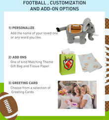 SUPER-SOFT PLUSH - STANDING ELEPHANT 7.5" WITH FOOTBALL PLUSH