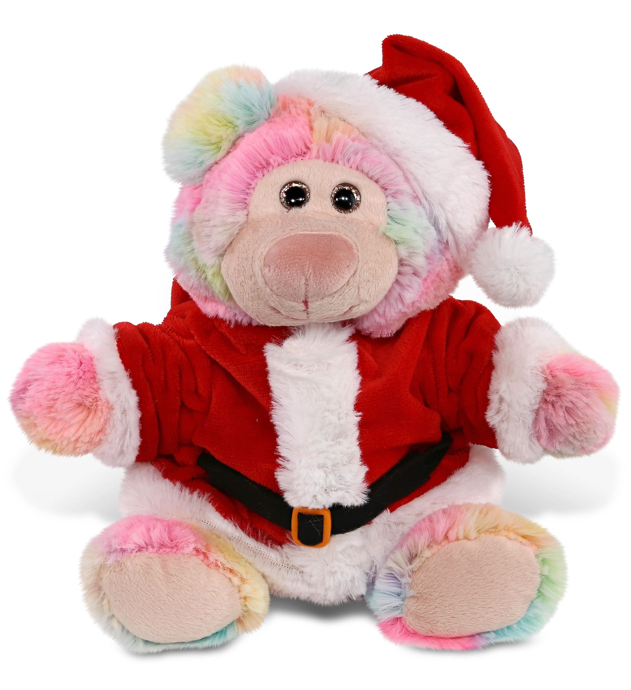 PLUSH SANTA - SUPER-SOFT PLUSH - RAINBOW BEAR 9"