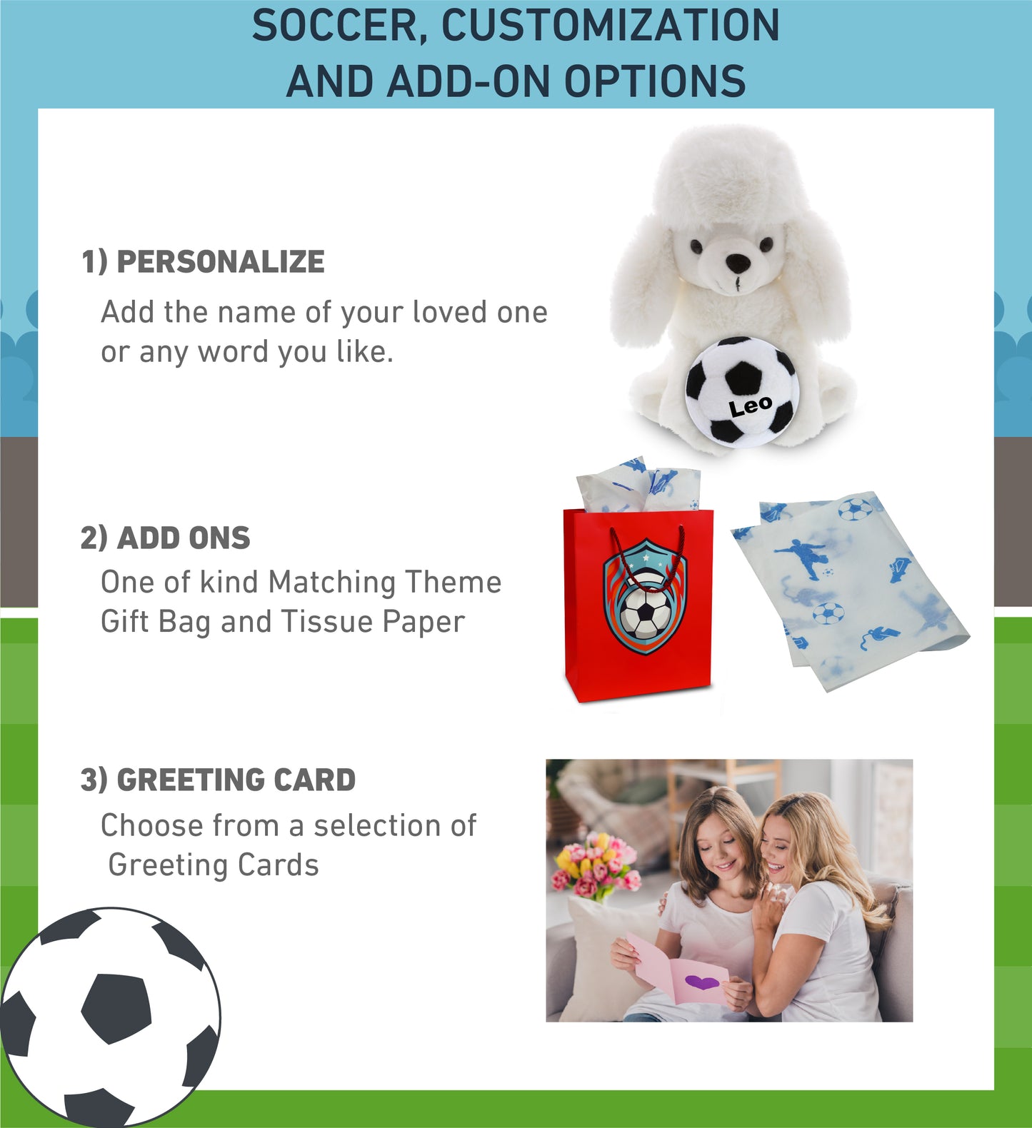 SUPER SOFT PLUSH - WHITE POODLE DOG WITH SOCCER PLUSH