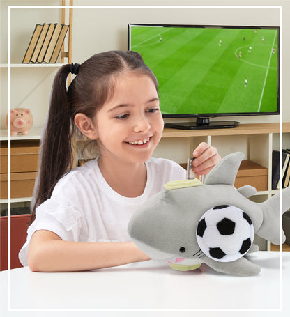 PLUSH BANK - SHARK WITH SOCCER PLUSH