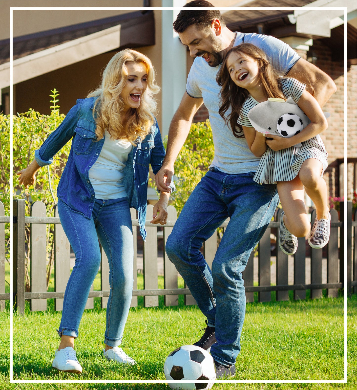 PLUSH BANK - SHARK WITH SOCCER PLUSH