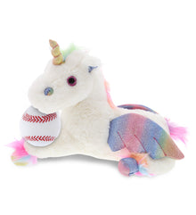 SUPER SOFT PLUSH - ROYAL FLYING UNICORN WITH BASEBALL PLUSH