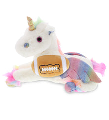 SUPER SOFT PLUSH - ROYAL FLYING UNICORN WITH FOOTBALL PLUSH