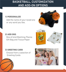 PLUSH BANK - BLACK BEAR WITH BASKETBALL PLUSH