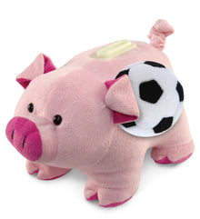 PLUSH BANK - PIG WITH SOCCER PLUSH