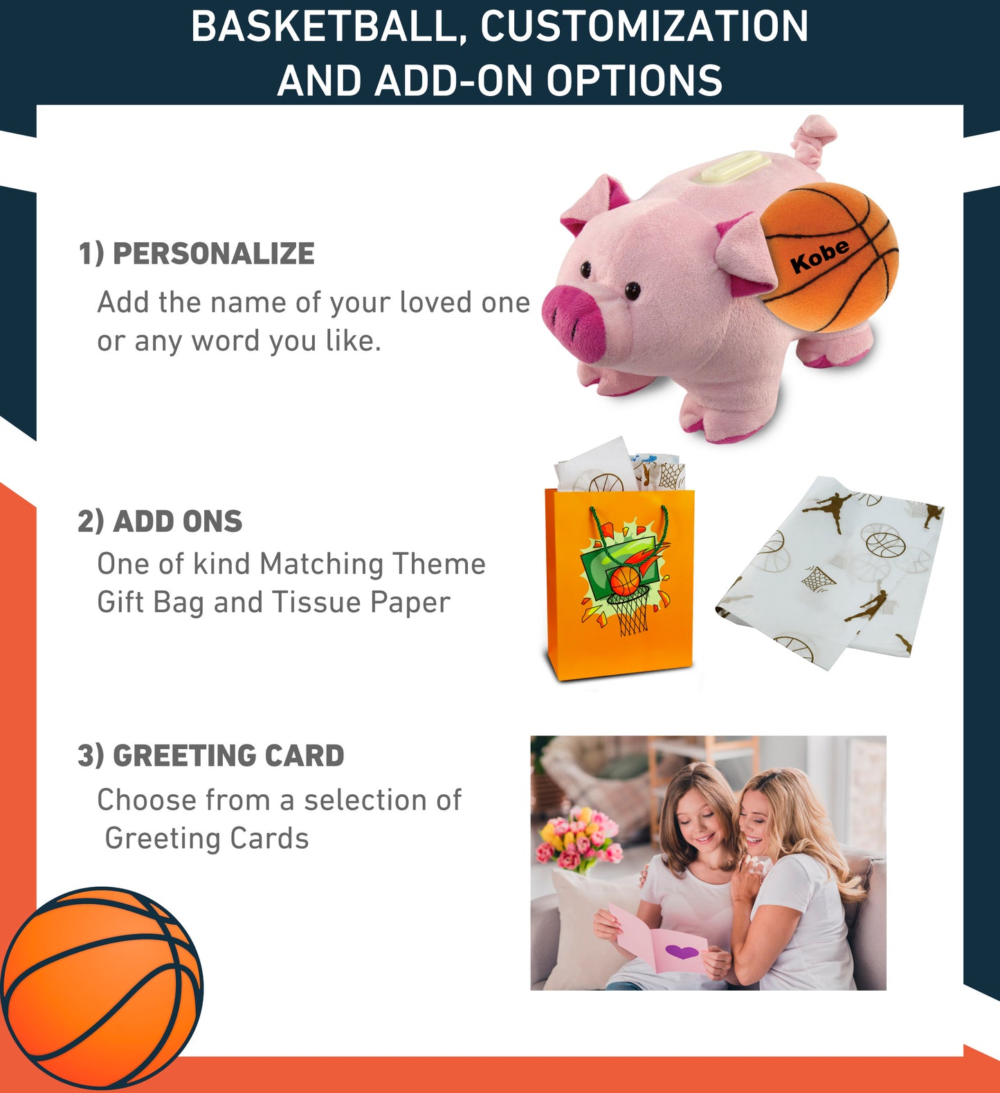 PLUSH BANK - PIG WITH BASKETBALL PLUSH