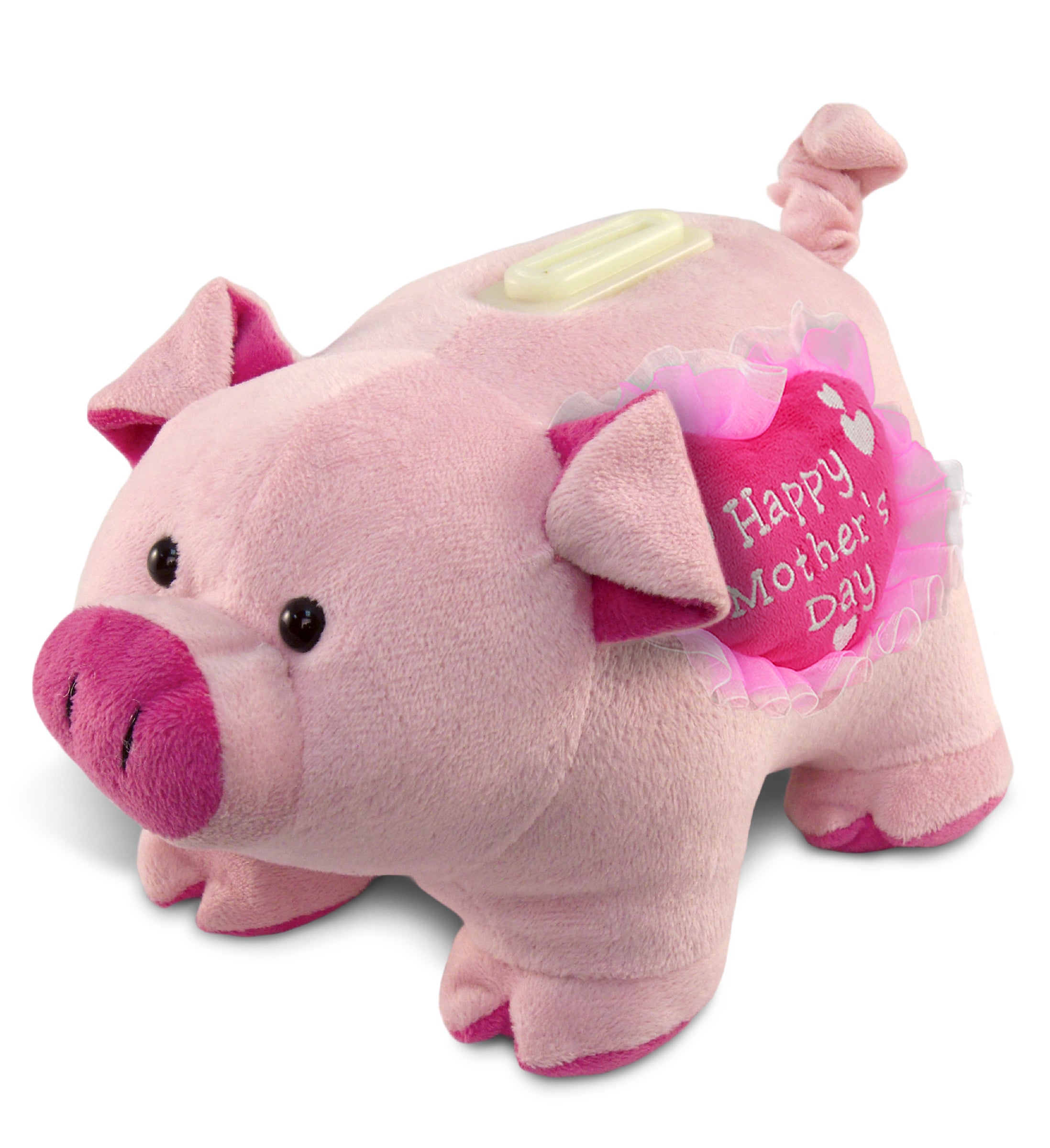PLUSH MOTHERS DAY HEART - PLUSH BANK - PIG