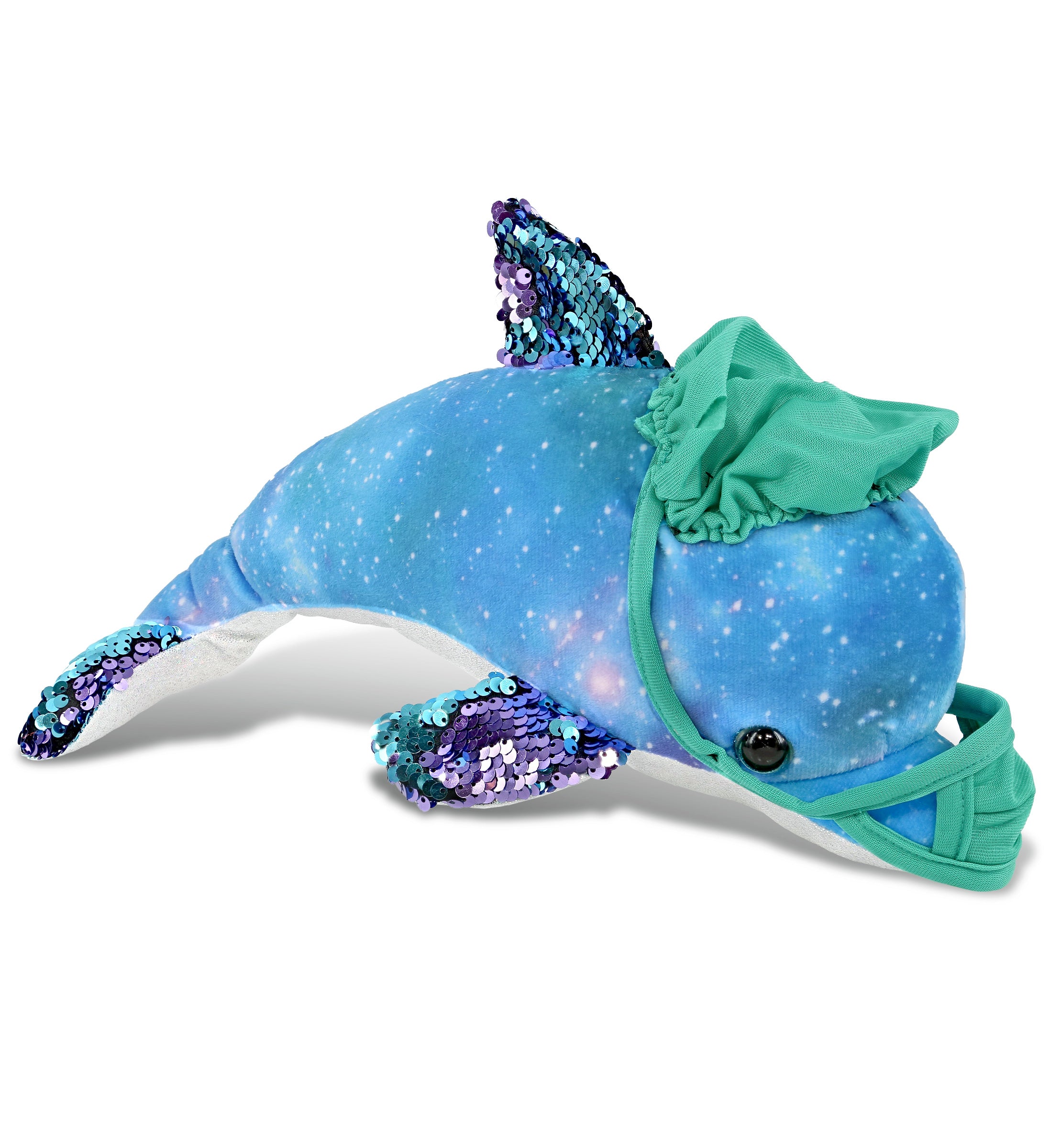 PLUSH DOCTOR - SPACE SEQUIN PLUSH - 12" DOLPHIN