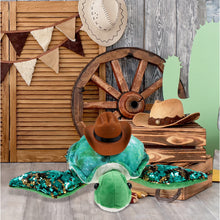 SPACE SEQUIN PLUSH - 13" SEA TURTLE COWBOY DRESS UP