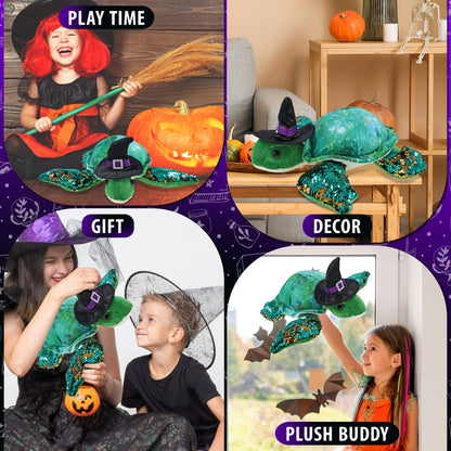 SPACE SEQUIN PLUSH - 13" SEA TURTLE WITCH DRESS UP