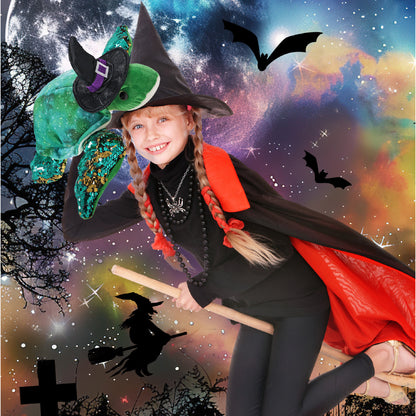 SPACE SEQUIN PLUSH - 13" SEA TURTLE WITCH DRESS UP