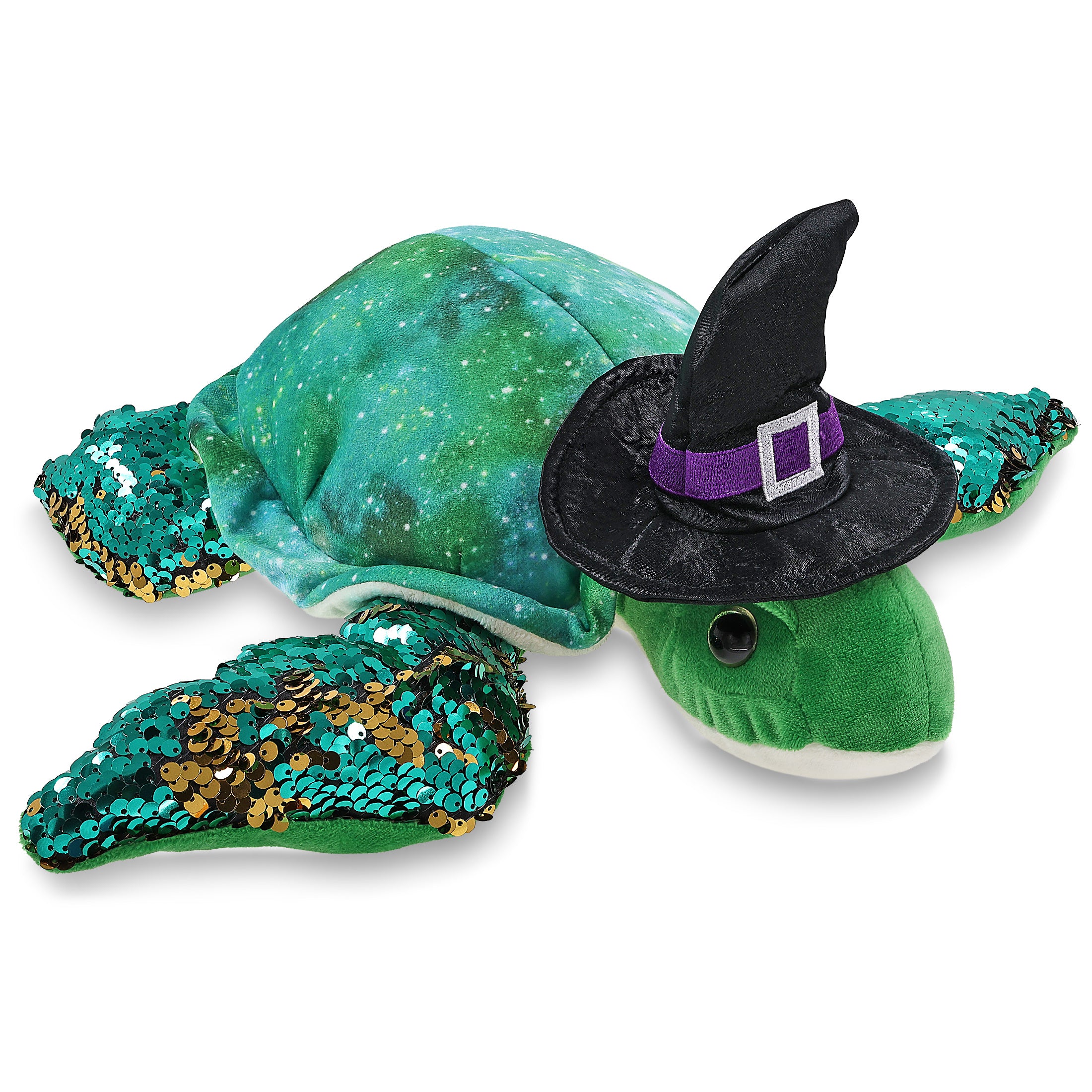 SPACE SEQUIN PLUSH - 13" SEA TURTLE WITCH DRESS UP
