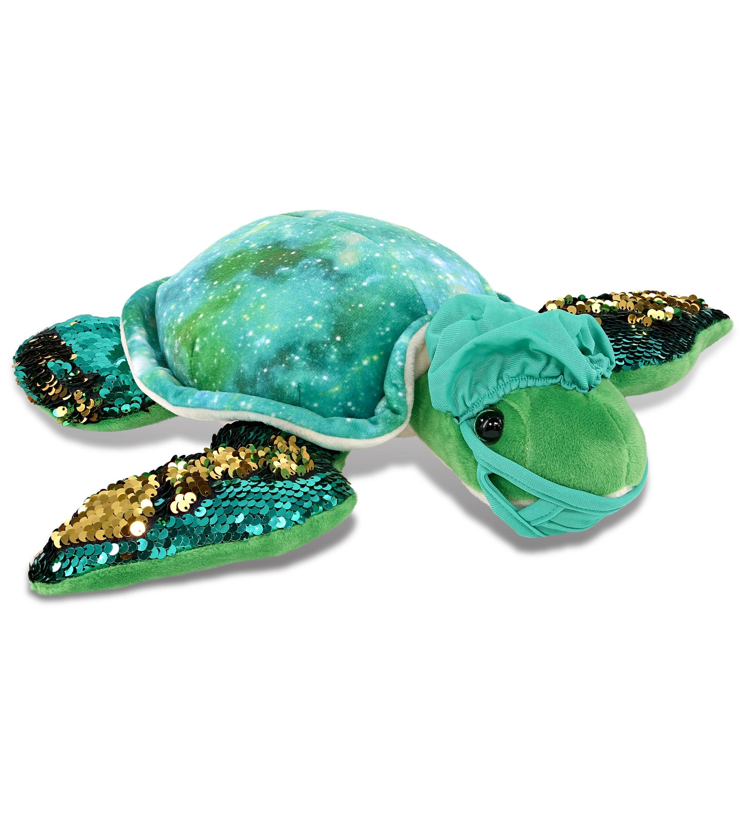 PLUSH DOCTOR - SPACE SEQUIN PLUSH - 13" SEA TURTLE