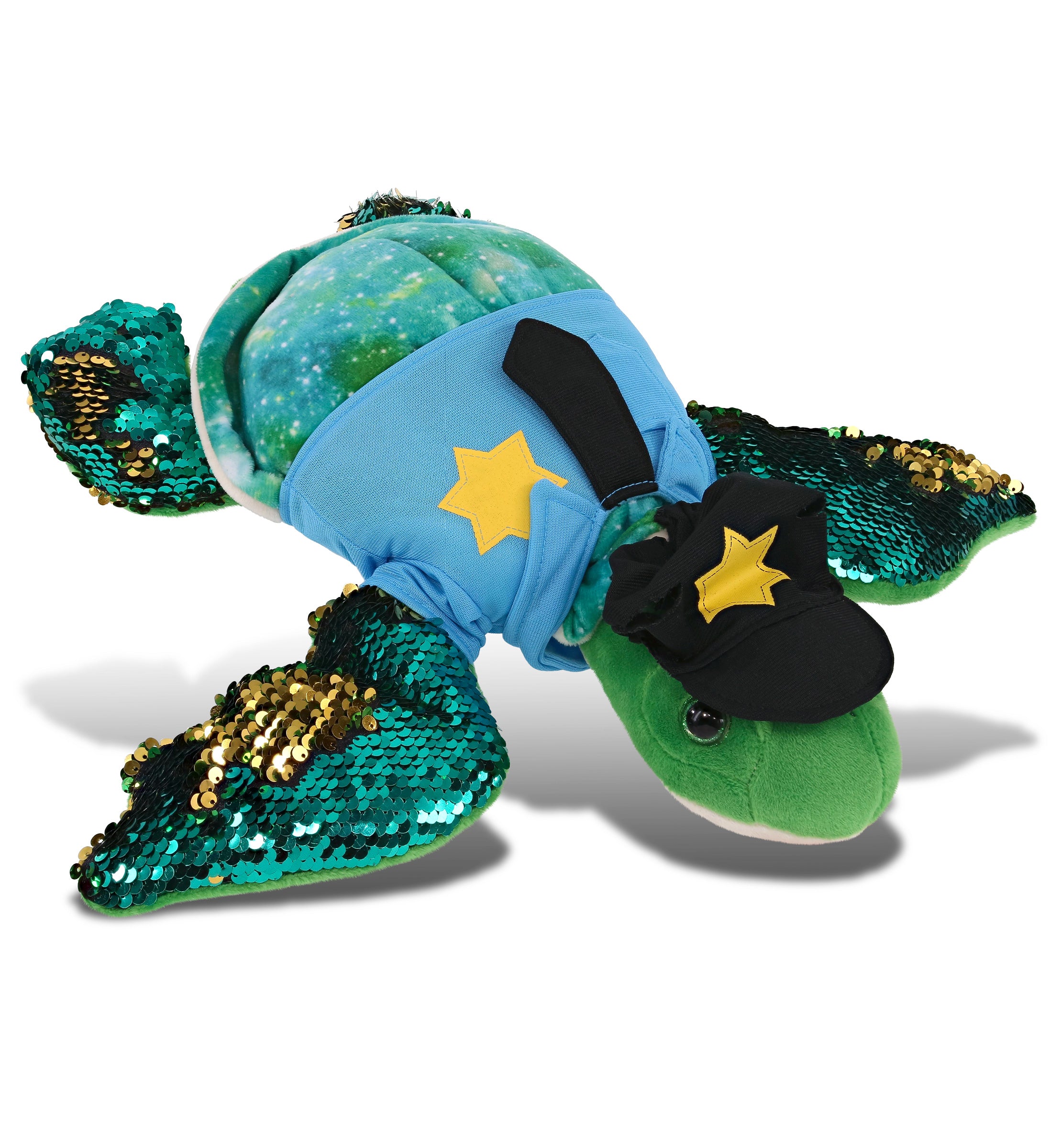 PLUSH POLICE - SPACE SEQUIN PLUSH - 13" SEA TURTLE