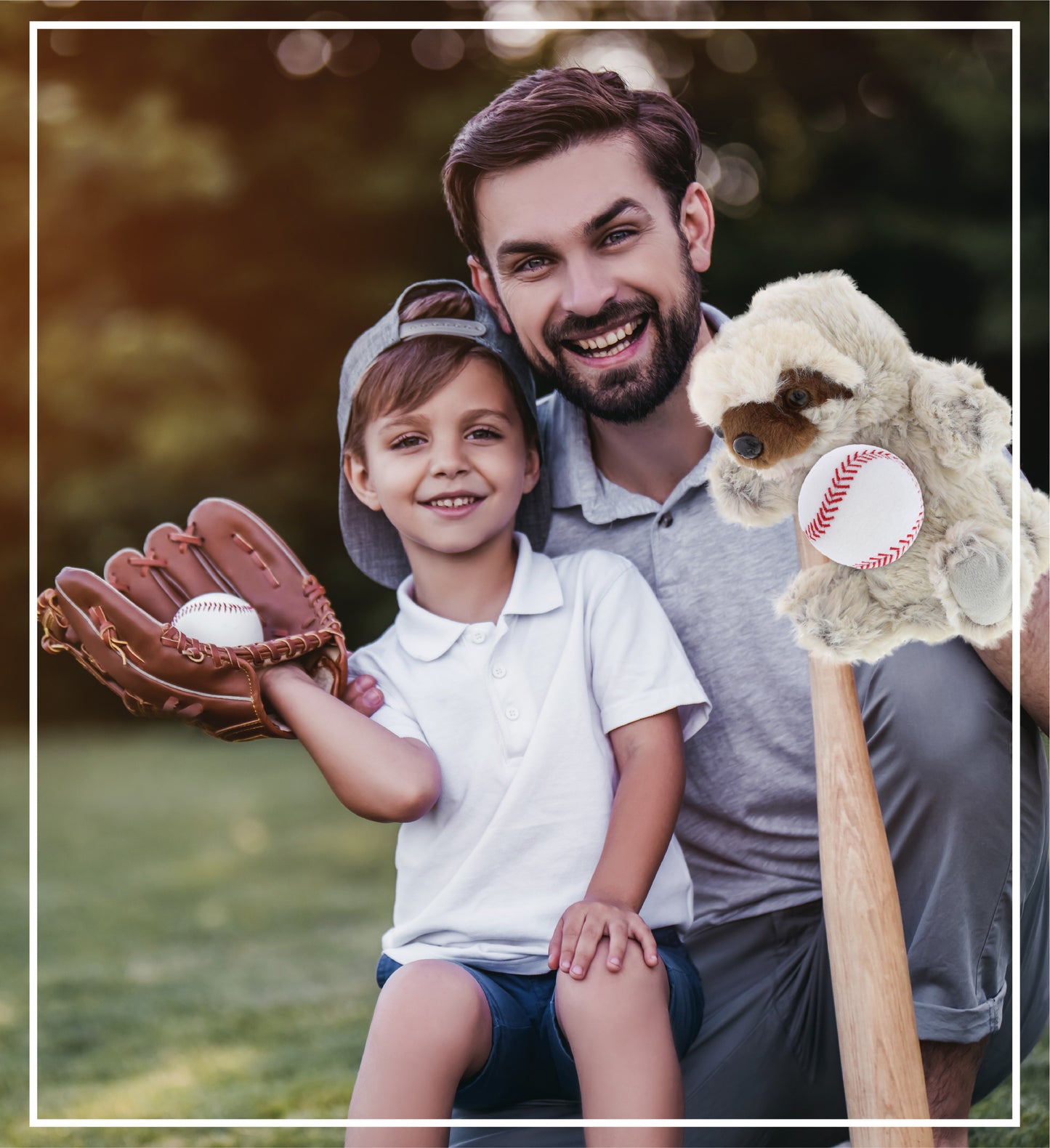 SUPER SOFT PLUSH HAND PUPPET - SLOTH WITH BASEBALL PLUSH