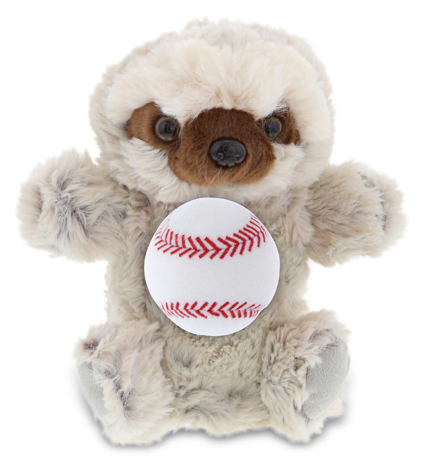 SUPER SOFT PLUSH HAND PUPPET - SLOTH WITH BASEBALL PLUSH