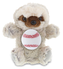 SUPER SOFT PLUSH HAND PUPPET - SLOTH WITH BASEBALL PLUSH