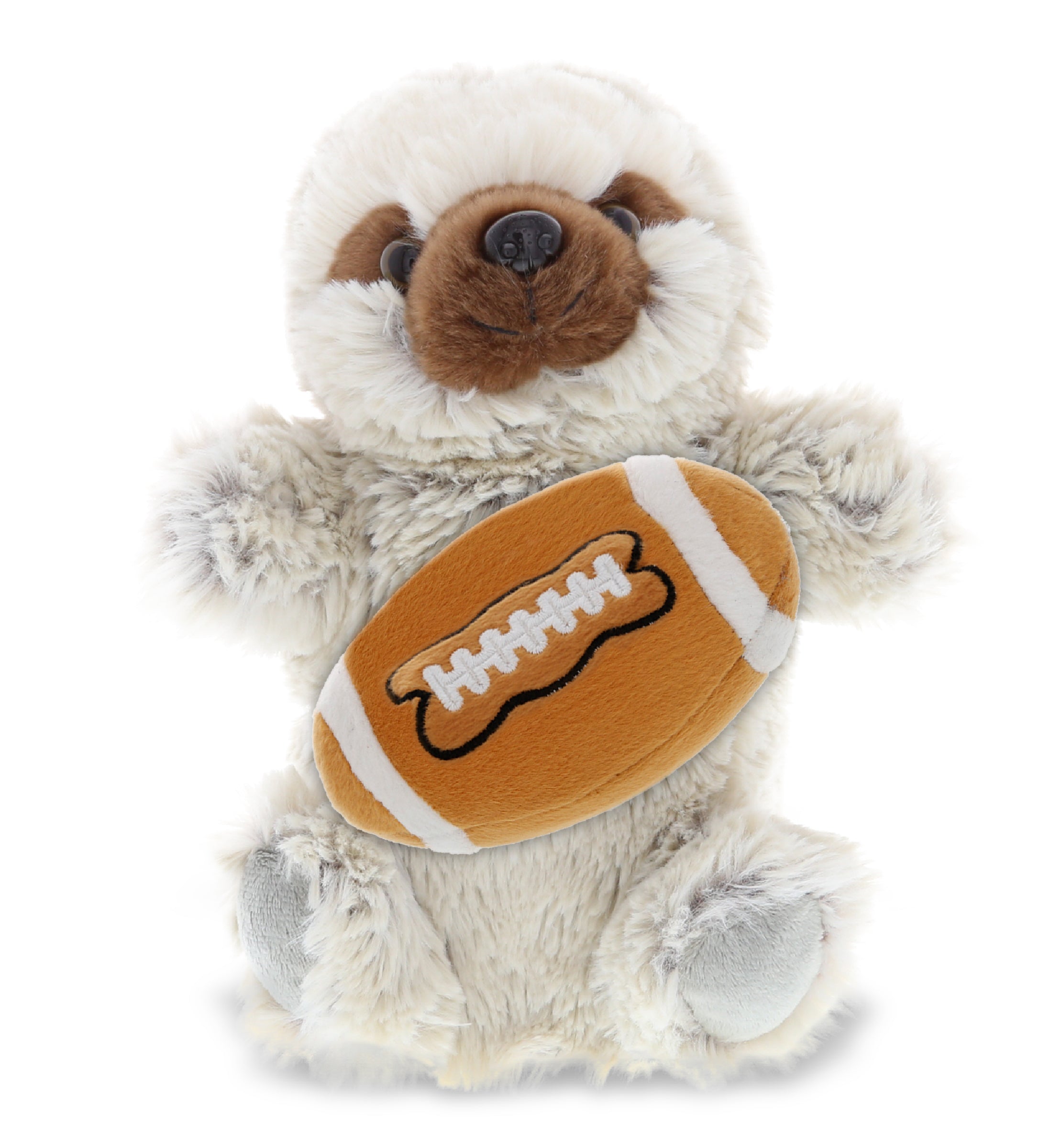 SUPER SOFT PLUSH HAND PUPPET - SLOTH WITH FOOTBALL PLUSH