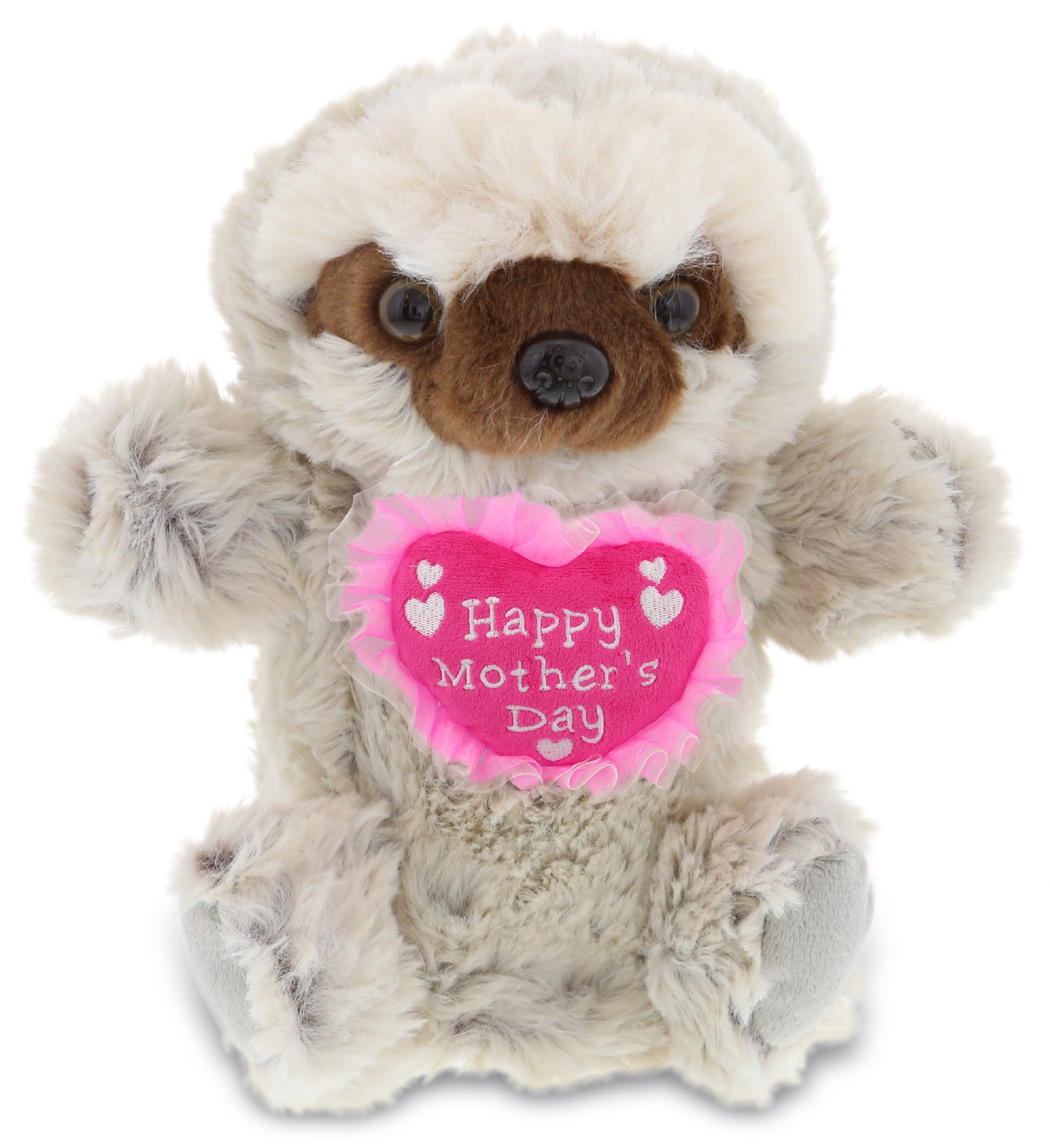 PLUSH MOTHERS DAY HEART - SUPER SOFT PLUSH HAND PUPPET - SLOTH