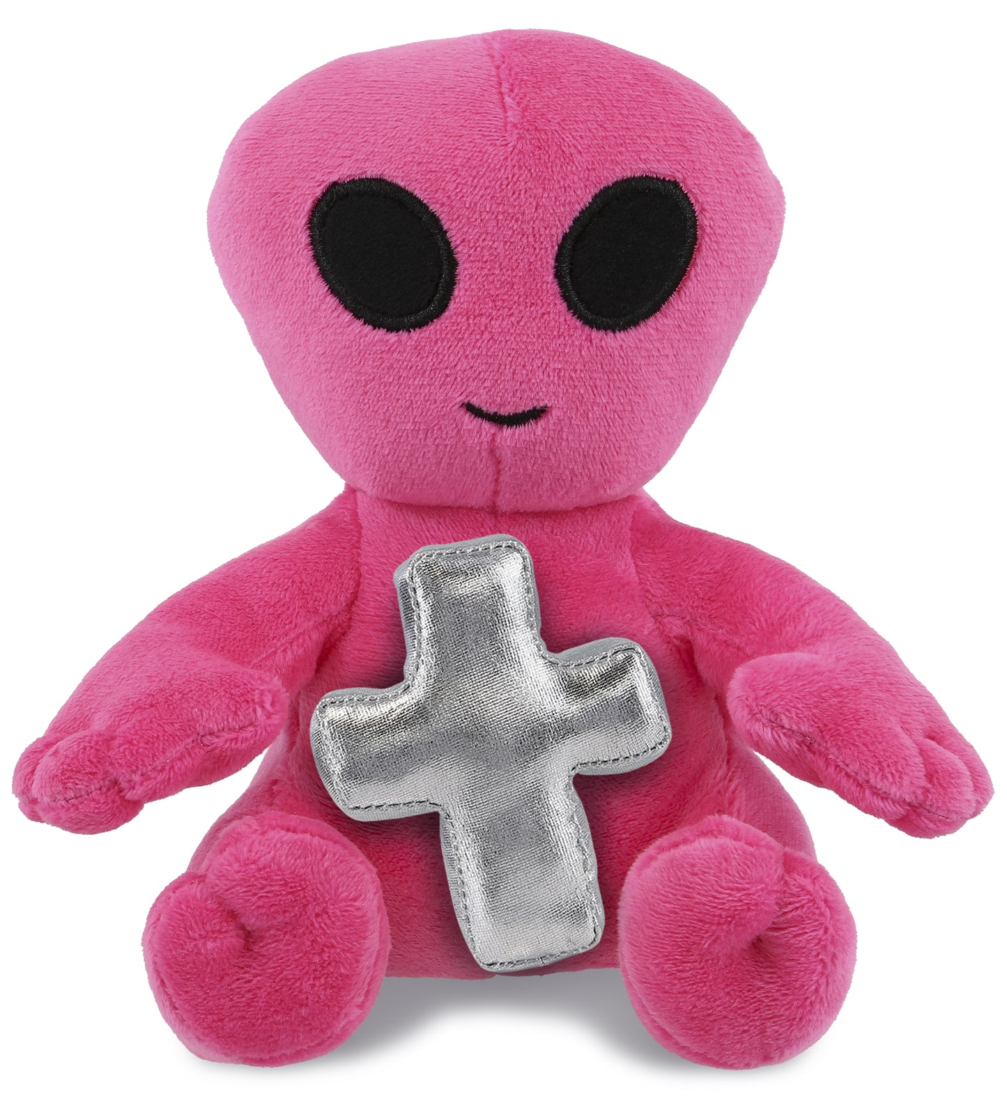 PLUSH CROSS - 6" PLUSH - PINK ALIEN