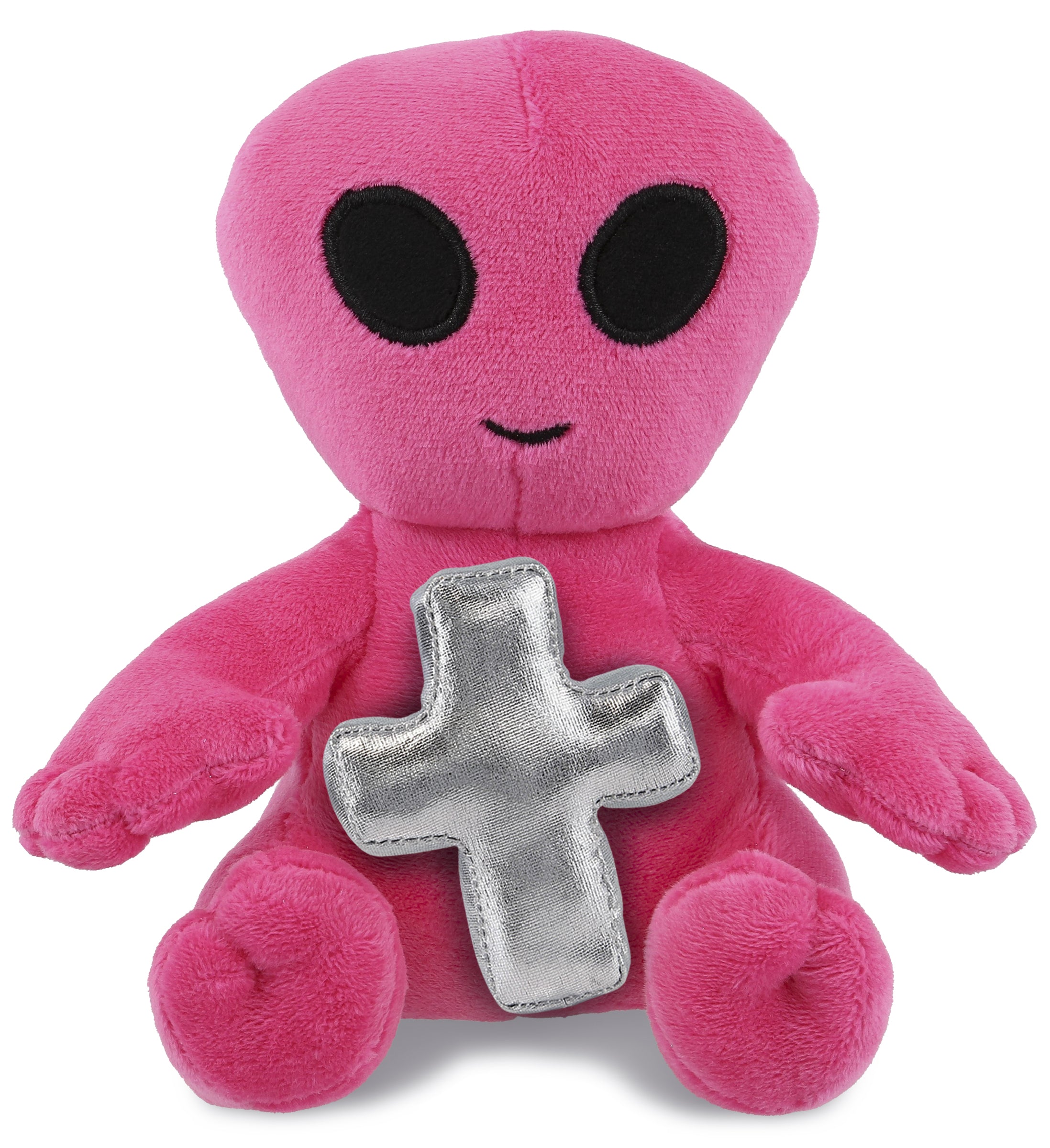 PLUSH CROSS - 6" PLUSH - PINK ALIEN