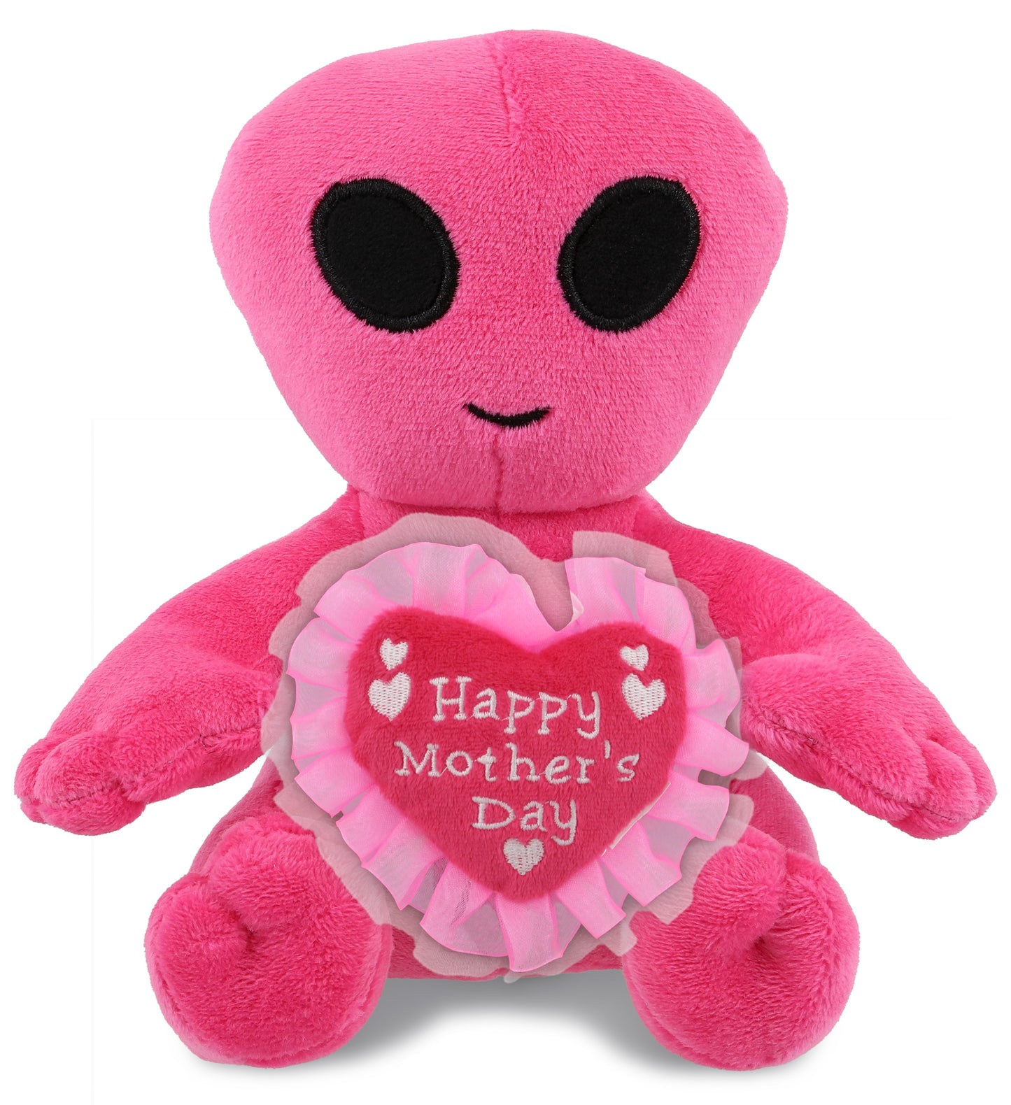 PLUSH MOTHERS DAY HEART - 6" PLUSH - PINK ALIEN
