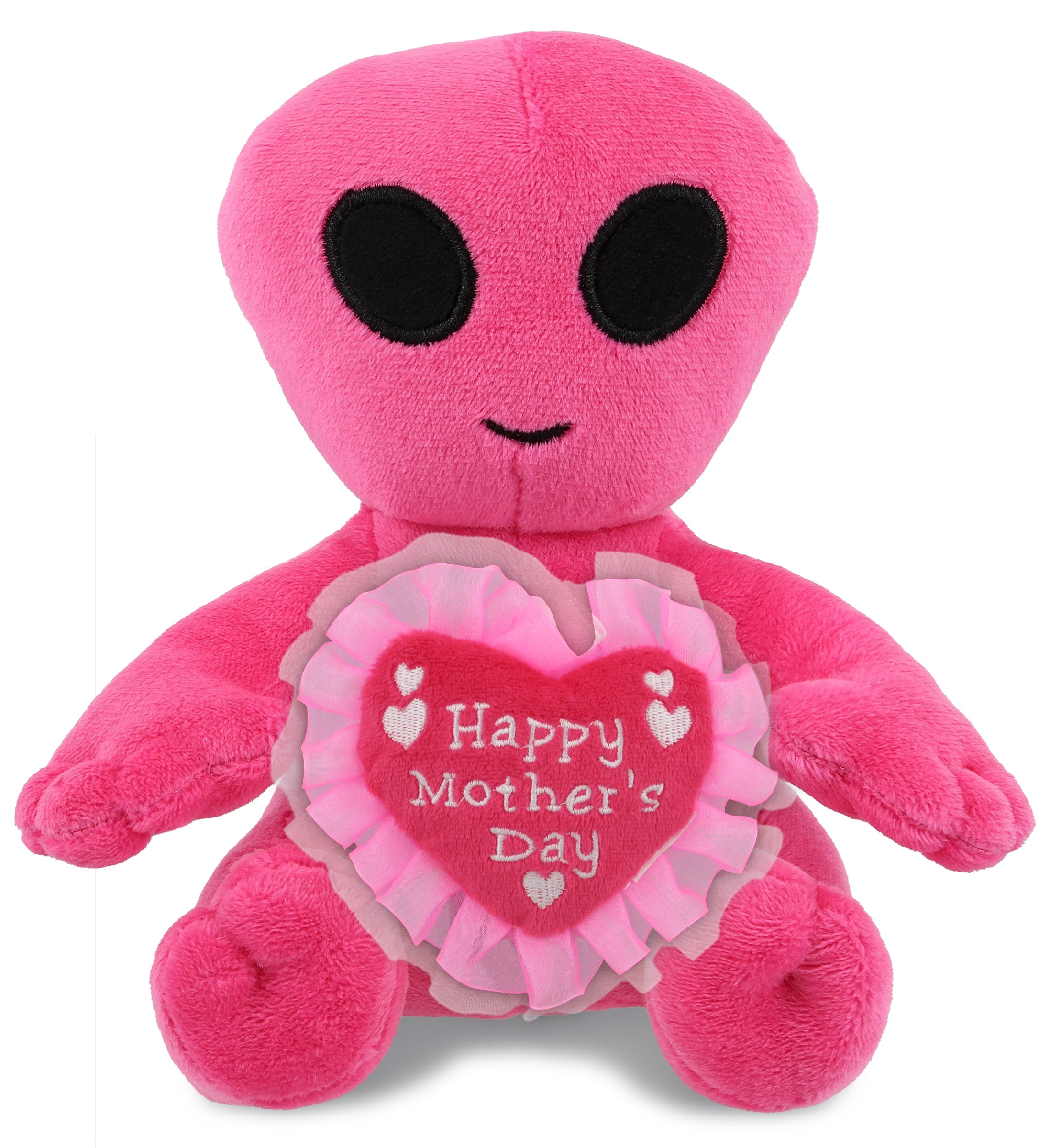PLUSH MOTHERS DAY HEART - 6" PLUSH - PINK ALIEN