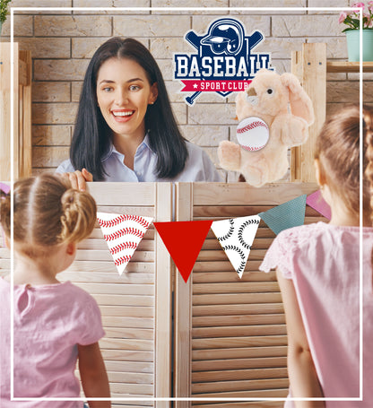 SUPER SOFT PLUSH HAND PUPPET - RABBIT WITH BASEBALL PLUSH