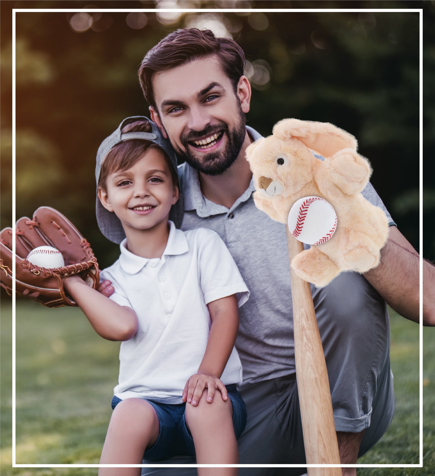 SUPER SOFT PLUSH HAND PUPPET - RABBIT WITH BASEBALL PLUSH