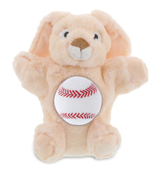 SUPER SOFT PLUSH HAND PUPPET - RABBIT WITH BASEBALL PLUSH