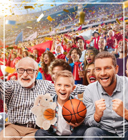 SUPER SOFT PLUSH HAND PUPPET - RABBIT WITH BASKETBALL PLUSH