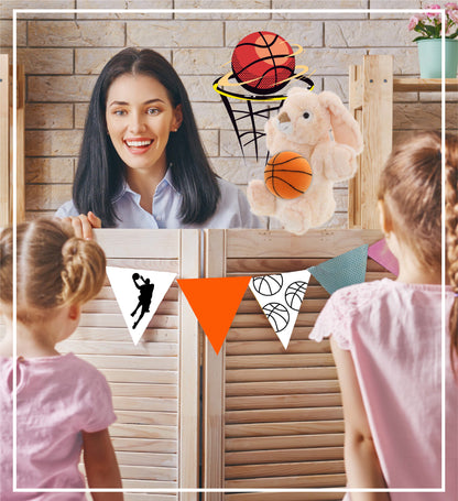 SUPER SOFT PLUSH HAND PUPPET - RABBIT WITH BASKETBALL PLUSH