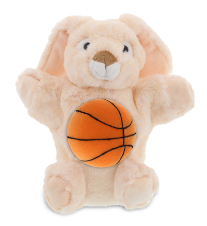 SUPER SOFT PLUSH HAND PUPPET - RABBIT WITH BASKETBALL PLUSH