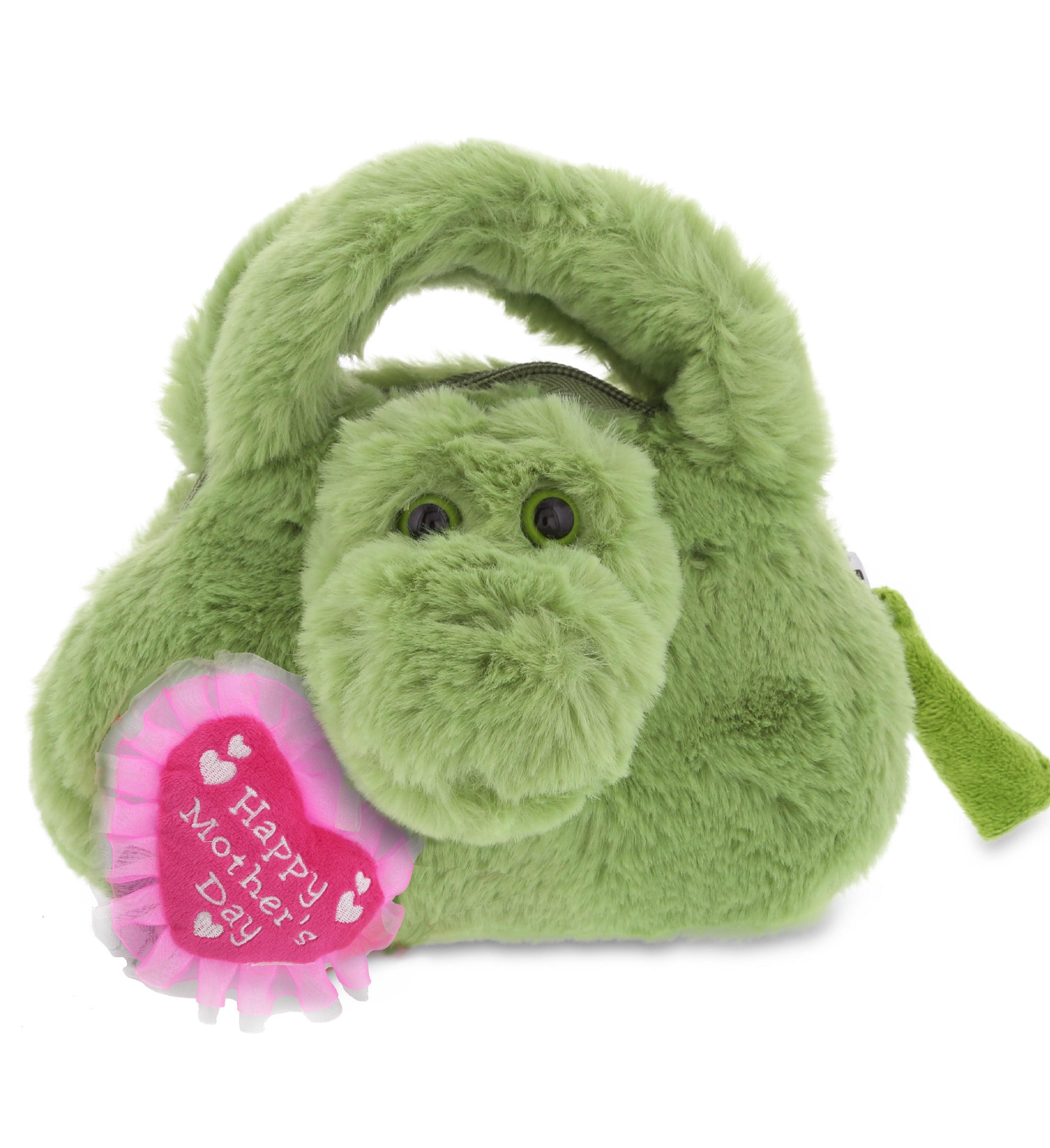 PLUSH MOTHERS DAY HEART - SUPER-SOFT PLUSH HAND BAG - ALLIGATOR
