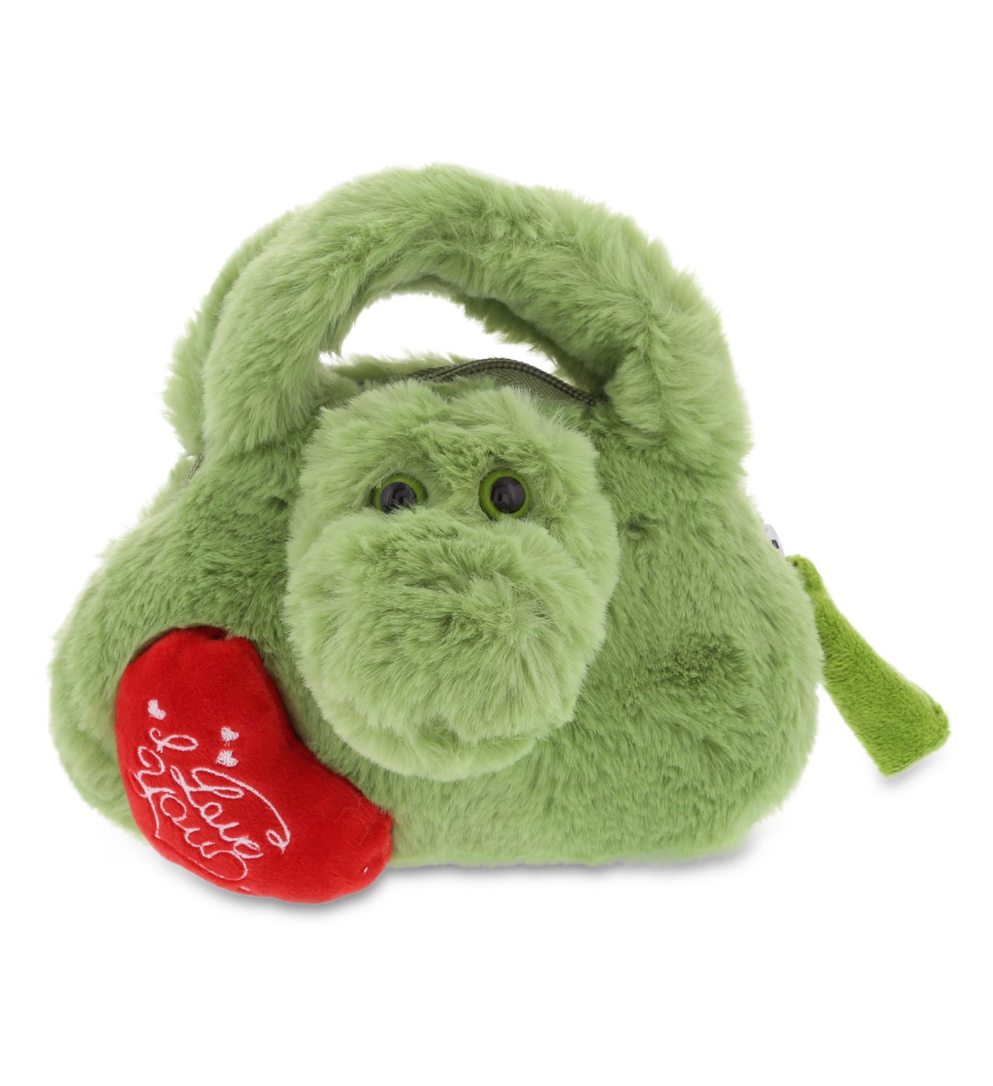 PLUSH I LOVE YOU RED HEART - SUPER-SOFT PLUSH HAND BAG - ALLIGATOR