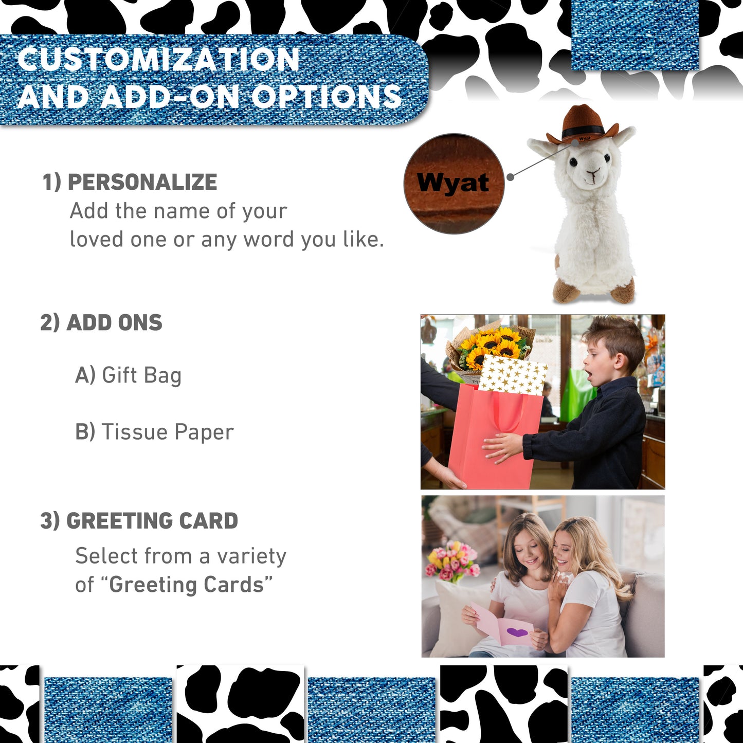 SUPER-SOFT PLUSH - LLAMA - WHITE With COWBOY Dress Up