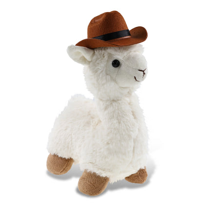 SUPER-SOFT PLUSH - LLAMA - WHITE With COWBOY Dress Up
